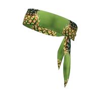 Be A Pineapple Print Sport Head Ties Headbands Bandanas Workout Hair Band Athletic Sweatbands for Running Tennis