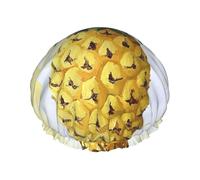 Be a pineapple Printed Double-Layer Waterproof Shower Cap - Reusable Spa & Face Mask Bathing Hat for Travel, Home Care & Beauty Routine