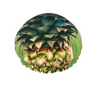 Be a pineapple Printed Reusable Bathing Cap, Dual Layer Hair Cover For Long Thick Hair, 10.6in Headgear