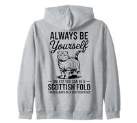 Be A Scottish Fold Cat Funny Scottish Fold Zip Hoodie