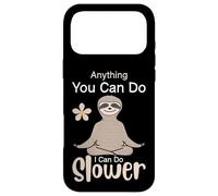 Be a Sloth, Funny Sarcastic Wise Sloth Play Yoga Graphic Case for iPhone 17 Pro Max