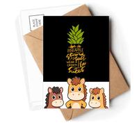 Be a Sweet PineFruit Fruit Quote Postcards Envelopes Cards Mailing Year Horse
