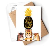 Be a Sweet PineFruit Yellow Quote Postcards Envelopes Cards Mailing Year Horse