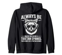 Be A Tibetan Spaniel Dog Funny Tibetan Spaniel Zip Hoodie