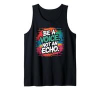 Be A Voice Not an Echo Mutmacher Spruch im Retro Style Tank Top