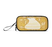 Be A Voice White Bear Nylon Large Zippered Pencil Bag High Capacity Pencil Case For Girls Stationery Organizer for Middle School Kids