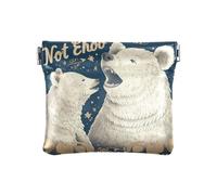 Be A Voice White Bear Women's PU Leather Coin Purse Cute Card Holder for Girls Ladies Handbag