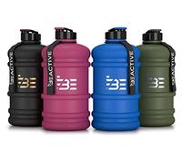 Be-Active 2.2 Litre Water Bottle XL BPA Free Flip Top Extra Strong Leak Proof Large Sports Gym 2.2l Water Jug (Black)