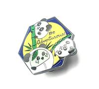 Be Adventurous Cute Panda Bamboo Asia Travel Adventure Metal Enamel Pin Badge