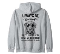 Be An Irish Wolfhound Dog Funny Irish Wolfhound Zip Hoodie