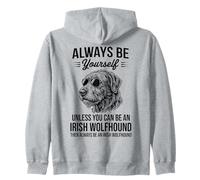 Be An Irish Wolfhound Dog Funny Irish Wolfhound Zip Hoodie