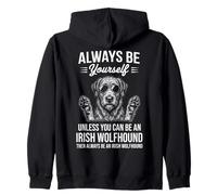 Be An Irish Wolfhound Dog Funny Irish Wolfhound Zip Hoodie