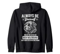 Be An Irish Wolfhound Dog Funny Irish Wolfhound Zip Hoodie