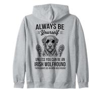 Be An Irish Wolfhound Dog Funny Irish Wolfhound Zip Hoodie