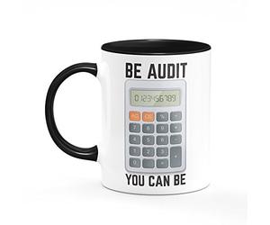 Be Audit You Can Be Mug One Size Black/White Funny Joke Gift for Accountant Accounting Bookkeeper