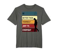 Be Better Than Yourself Just 1% Everyday Retro Tee T-Shirt
