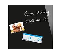 Be!Board B1101 Magnetic Glass Board / Magnetic PinBoard / WhiteBoard / Dry Wipe Board, 45 x 45 cm, Black
