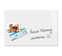 Be!Board B1200 Magnetic Glass Board / Magnetic PinBoard / WhiteBoard / Dry Wipe Board, 60 x 40 cm, Pure White
