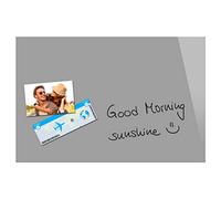 Be!Board B1206 Magnetic Glass Board / Magnetic PinBoard / WhiteBoard / Dry Wipe Board, 60 x 40 cm, Grey