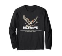 Be Brave Blessed Eagle God Bible Jesus Religious Quote Long Sleeve T-Shirt