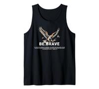 Be Brave Blessed Eagle God Bible Jesus Religious Quote Tank Top