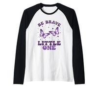 Be Brave Little One Butterfly Inspiration Raglan Baseball Tee