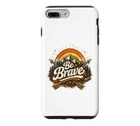 Be Brave Retro Floral Inspirational Positive Message Case for iPhone 7 Plus/8 Plus
