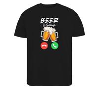 Be Buz Beer is Calling and I Must Go T-Shirt Funny Beer Lover Shirt for Men Drinking Humor Tee Gift for Him (UK, Alpha, M, Regular, Regular, Black)