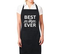 Be Buz Best Mom Ever Funny Aprons for Women Mum Aprons Gift for Her Chef Apron Kitchen Apron BBQ Apron Grill Apron Mother Day Gift Black Apron