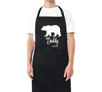 Be Buz Daddy Bear Funny Aprons for Mens Dad Aprons Gift for Him Chef Apron Bear Dad Apron Kitchen Apron BBQ Apron Grill Apron Father Day Gift Black Apron