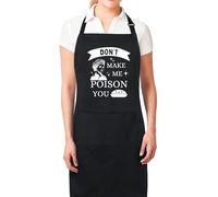 Be Buz Don't Make Me Poison You Funny Aprons for Women Printed Apron Gift for Her Chef Apron Kitchen Apron BBQ Apron Gift Baking Apron Mother Day Gift