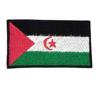 Be Buz Embroidered International Flag Patch Iron On Sew On Large Badge for Jackets Backpacks Uniforms Clothing 11cm x 18cm (Western Sahara)