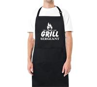 Be Buz Grill Sergeant Funny Aprons for men Printed Apron Gift for Her Chef Apron Kitchen Apron BBQ Apron Gift Baking Apron Father Day Gift
