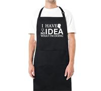 Be Buz I Have No Idea What I'M Doing Funny Aprons for men Printed Apron Gift for Her Chef Apron Kitchen Apron BBQ Apron Gift Baking Apron Father Day Gift