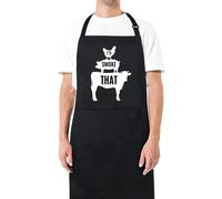 Be Buz I'd Smoke That BBQ Apron for Grilling Enthusiasts Funny and Durable Grilling Apron for Men and Women Adjustable Heat-Resistant and Perfect for Barbecue Smoking, and Cooking