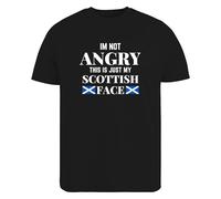 Be Buz I'm Not Angry This is Just My Scottish Face t Shirt Scottish Flag Graphic Tee Gift for him her (UK, Alpha, XL, Regular, Regular, Black)