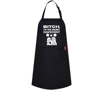 Be Buz I'M The Secret Ingredient Funny Aprons for men Printed Apron Gift for Her Chef Apron Kitchen Apron BBQ Apron Gift Baking Apron Father Day Gift
