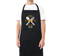 Be Buz King Of The Kitchen Custom Apron Personalised Chef Aprons Grill Apron Gift for Him Her Aprons for Mens Dad Apron Kitchen Apron BBQ Apron Father Day Gift Black Apron