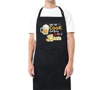 Be Buz Kiss the Cook And Bring Him A Beer Funny Aprons for men Printed Apron Gift for Her Chef Apron Kitchen Apron BBQ Apron Gift Baking Apron Father Day Gift
