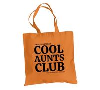Be Buz Proud Member Cool Aunts Club Tote Bag - Cotton Reusable Bag for Women - Funny “Like a Mom but Cooler” Tote - Gift for Aunts, Sisters, and Friends (Orange)