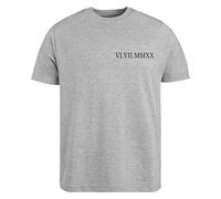 Be Buz Roman Numeral Date T-Shirt Custom Wedding Anniversary Tee Personalized Gift for Him, Her, Husband, Wife Matching Couple Shirt, Date Keepsake (UK, Alpha, L, Regular, Regular, Grey)
