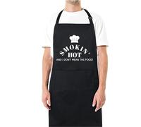 Be Buz Smokin Hot and I Dont Mean the Food Aprons for men Funny Printed Apron Gift for Her Chef Apron Kitchen Apron BBQ Apron Gift Baking Apron Father Day Gift