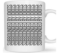 Be Buz Surrounded By Idiots Hidden Message Mug - Funny Geometric Optical Illusion Coffee Cup - 11oz White Ceramic Tea Mug