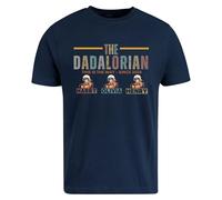 Be Buz The DADALORIAN Shirt Custom Father's Day Shirt with Kid Names Personalized Dad T-Shirt Funny Gift for Him from Kids Mandalorian-Inspired Dad Tee (UK, Alpha, XL, Regular, Regular, Navy Blue)