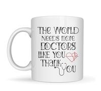 Be Buz The World Needs More Doctors Like You 11oz Ceramic Coffee Mug Heartfelt Doctor Appreciation Gift for Women, Men, and Nurses (White)