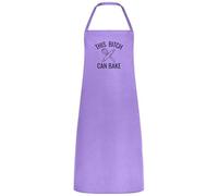 Be Buz This Bitch Can Bake Funny Baking Apron for Women Multicolor Kitchen Apron Sassy Gift for Bakers Birthday Christmas Cooking (Digital Lavender)