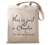 Be Buz This is Just a Chapter Not The Whole Story Tote Bag Strong Women Bag Fight Cancer Tote Bag for Women Inspirational and Reusable funny tote bag