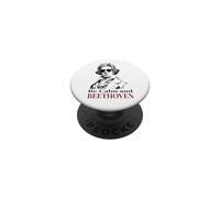 Be Calm and Beethoven Funny Classical Music Pun PopSockets Adhesive PopGrip