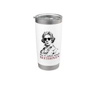 Be Calm and Beethoven Funny Classical Music Pun Stainless Steel Insulated Tumbler