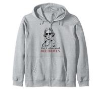 Be Calm and Beethoven Funny Classical Music Pun Zip Hoodie